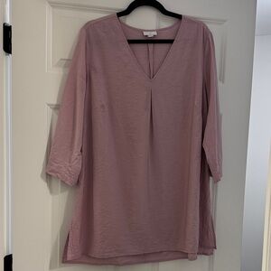 J. Jill Dusty Rose V-Neck Blouse
